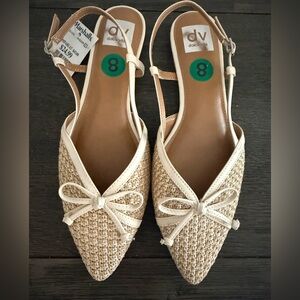 Dolce Vita Tan Woven Slingback Flats
